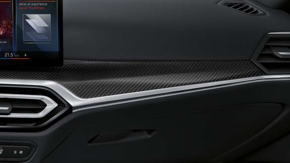 M interior trims Carbon fibre BMW i4 M50 G26 2021 interior cockpit