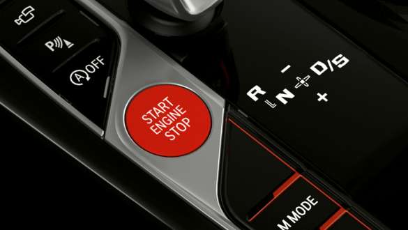 Red Start/Stop button BMW X4 M Models F98 LCI 2021 BMW X4 M Models F98 LCI 2021 Facelift red Start/Stop button