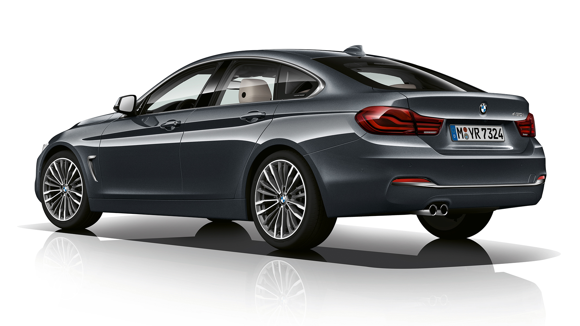 BMW 4 BMW 4 Series Gran Coupé, Model Luxury Line three-quarter rear shot Coupé, Model Luxury Line three-quarter rear shot BMW 4 Series Gran Coupé, Model Luxury Line three-quarter rear shot