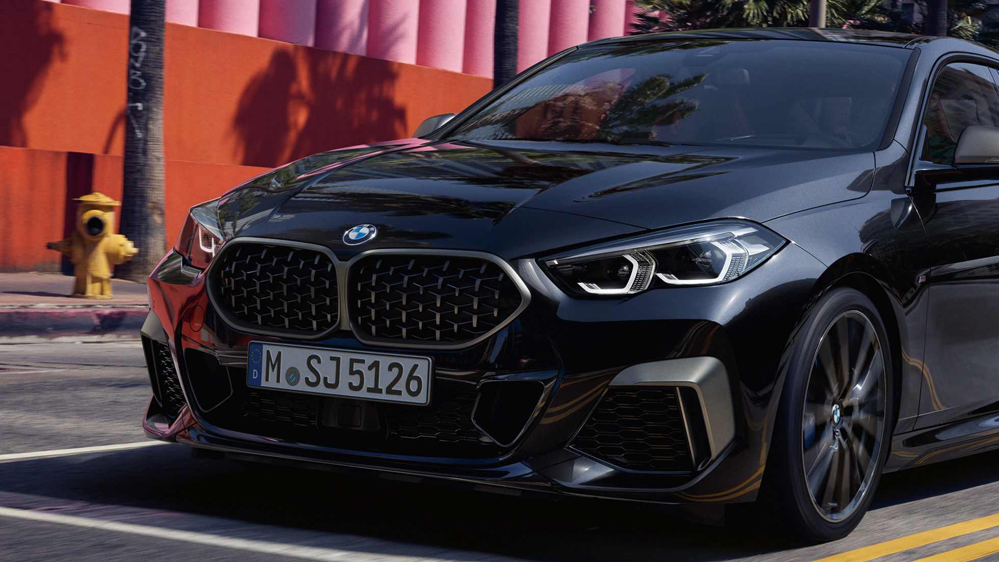 Exterior design BMW M235i xDrive Gran Coupé Exterior design BMW M235i xDrive Gran Coupé 2020 Black Sapphire metallic F44 front view