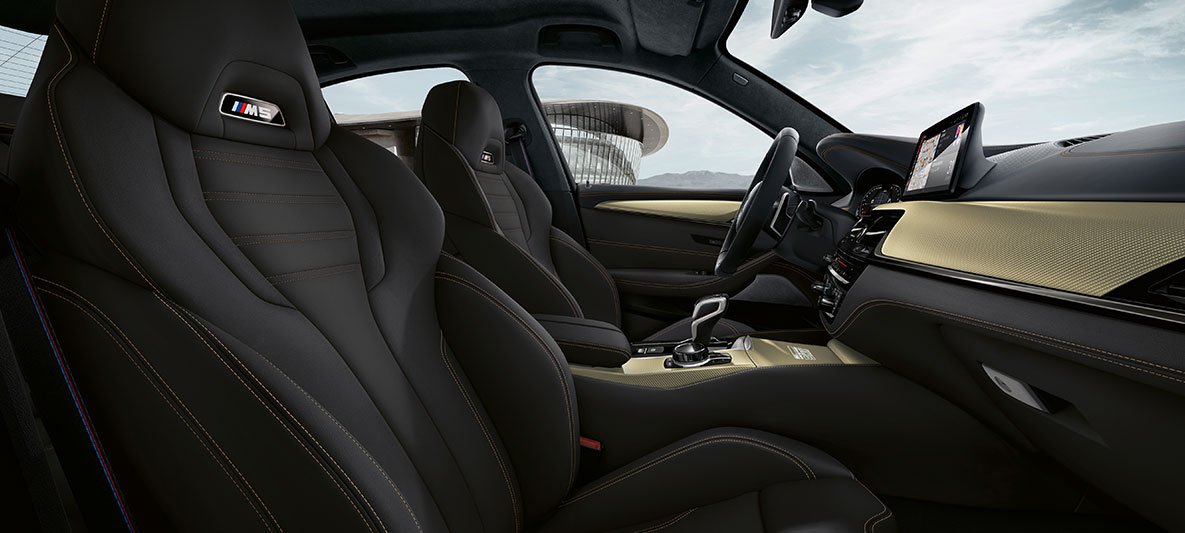 interior. BMW M5 Edition 35 Years detail M gear lever.