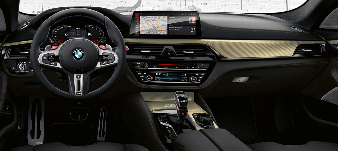 Cockpit. BMW M5 Edition 35 Years, cockpit with M Leather steering wheel.