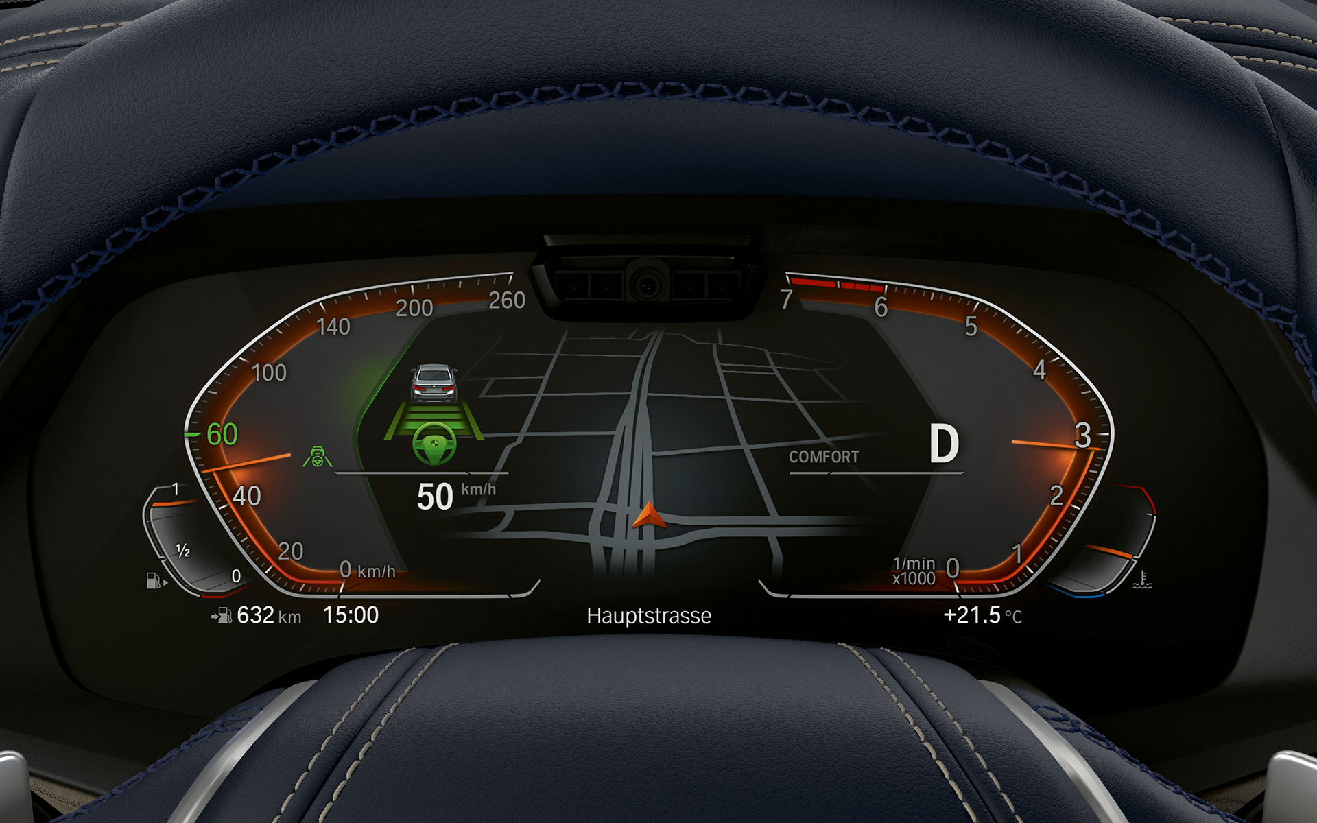 BMW X7 M50i G07 2019 instrument cluster close-up BMW X7 M50i G07 2019 instrument cluster close-up