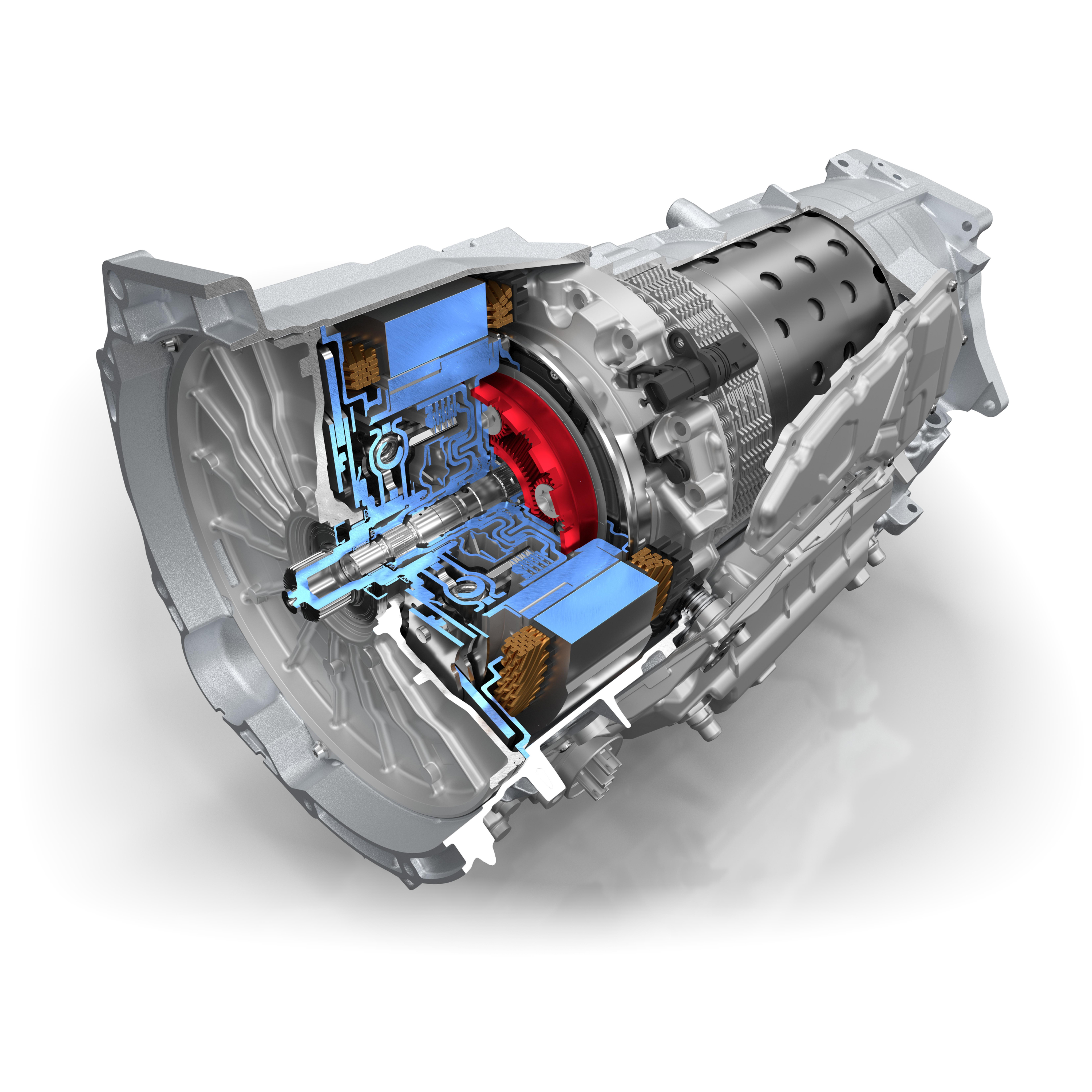 An illustration with cross-section of a permanent-magnet-excited synchronous motor